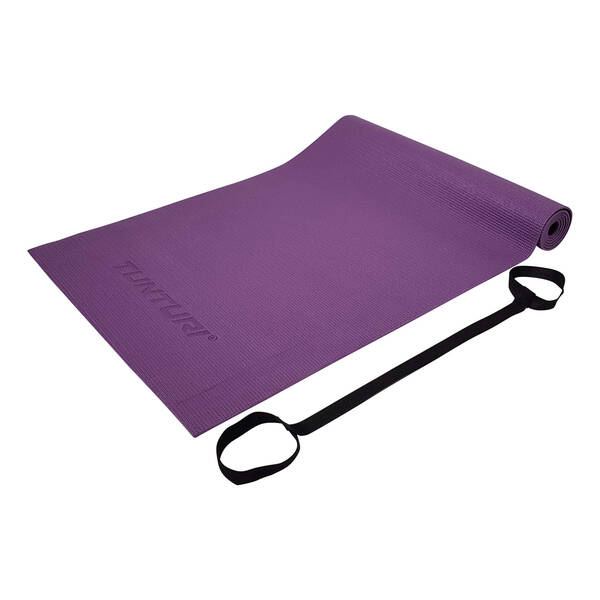 Коврик для йоги Tunturi ПВХ, 4мм, фиолетовый